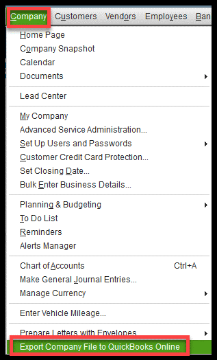 Import QuickBooks Desktop to Online