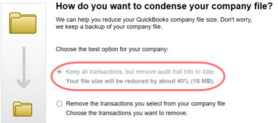 Condense your company file