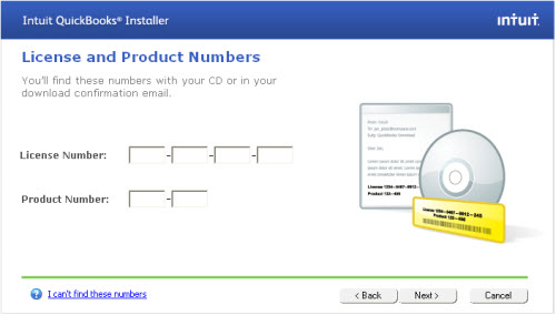 License Number and Product Number 