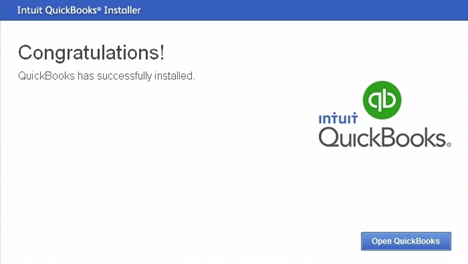 QuickBooks Desktop installed successfully