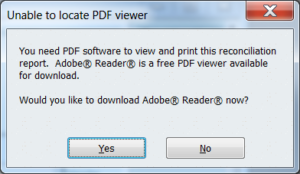 unable to locate PDF viewer