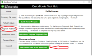 QuickBooks Print & pdf repair tool