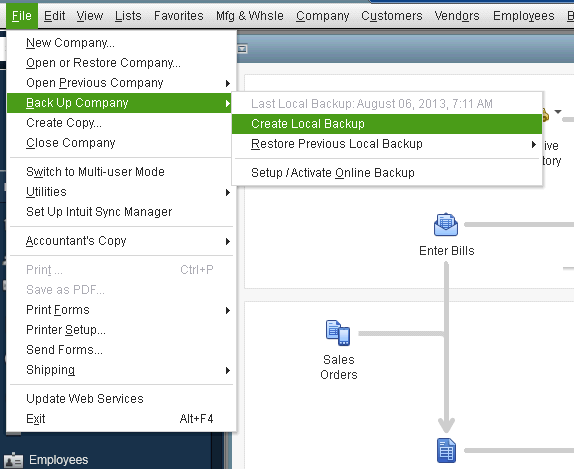 jBackup of company file 