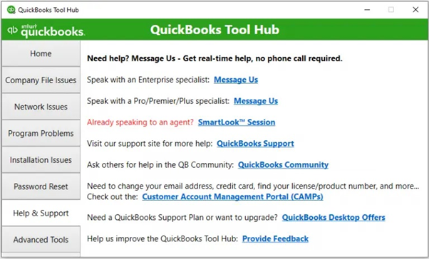 QuickBooks Tool Hub Help and Support