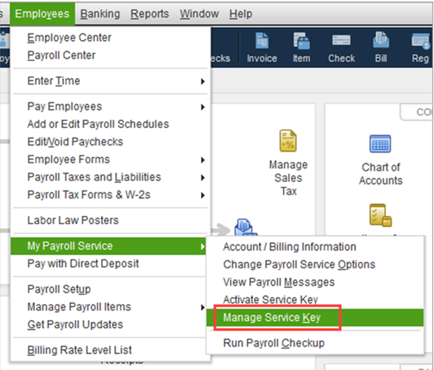 Manage Service Key