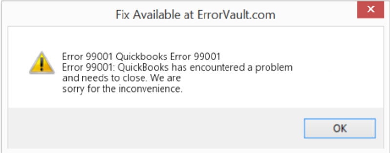 QuickBooks Error Message Code 99001