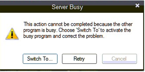 Server Busy Message