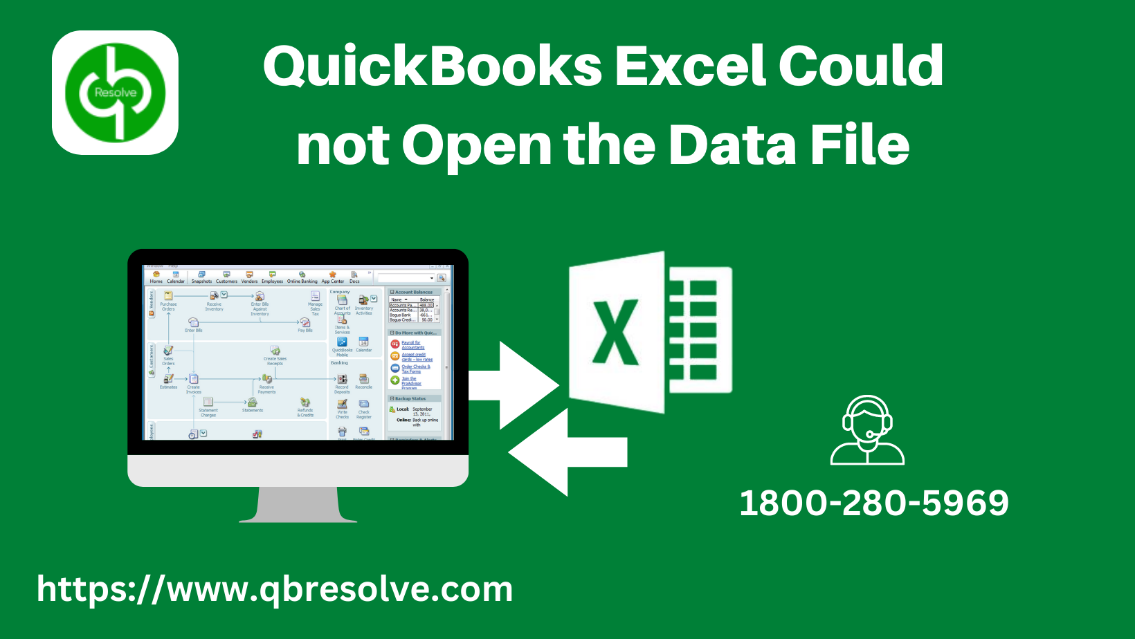 QuickBooks Excel Could not Open the Data File