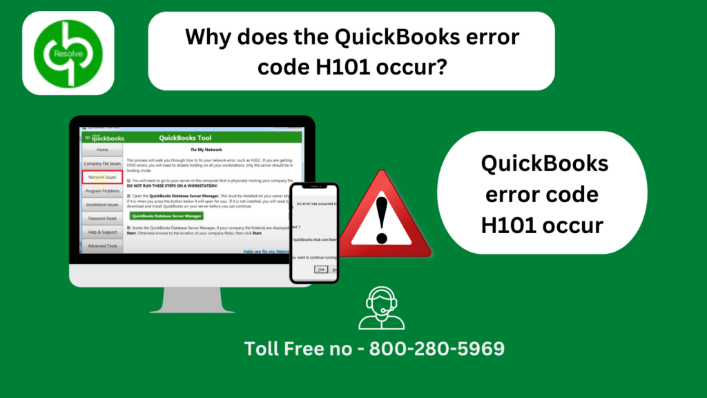 Why does the QuickBooks error code h101 occur?